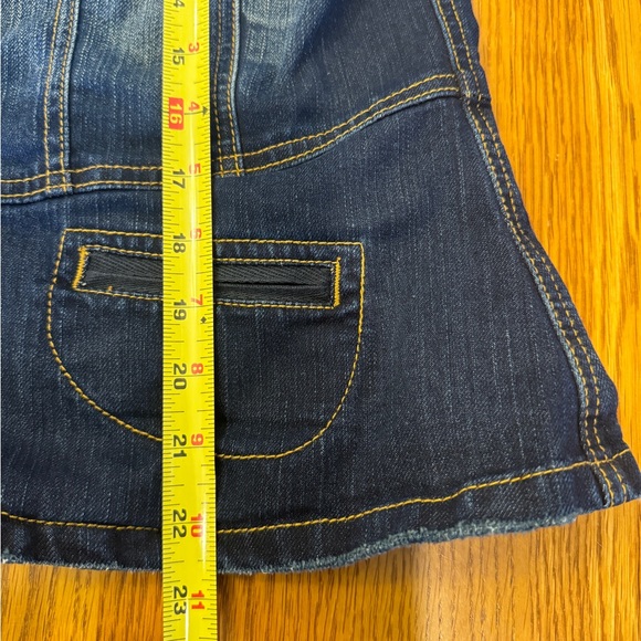 Vintage Gitano Dark Wash Distressed Jean Jacket size‎ small - Picture 6 of 6